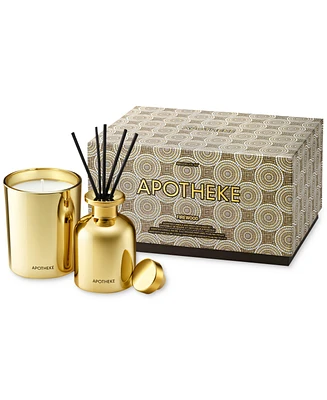 Apotheke 2-Pc. Firewood Mini Scented Candle & Mini Reed Diffuser Gift Set