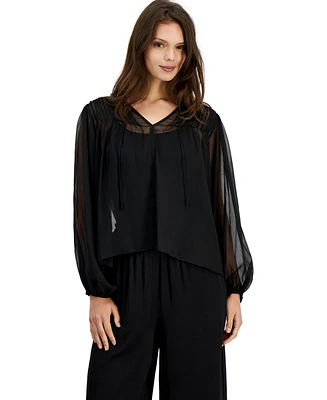 Lucy Paris Women's Nikko Pintucked Blouse