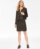 I.n.c. International Concepts Women's Sequin Tweed Blazer, Created for Macy's