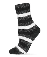 MeMoi Women's Charcoal Stripe Cozy Sock & Legging Set