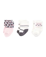 Hudson Baby Baby Boys Caps, Mittens and Socks Set, Leopard, 0-6 Months