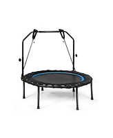 Slickblue 40 Inch Foldable Fitness Rebounder with Resistance Bands Adjustable Home