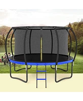 Streamdale Furniture 14FT Outdoor Trampoline with Safety Net, Ladder