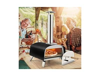 Portable Multi-Fuel Pizza Oven with Pizza Stone and Pizza Peel