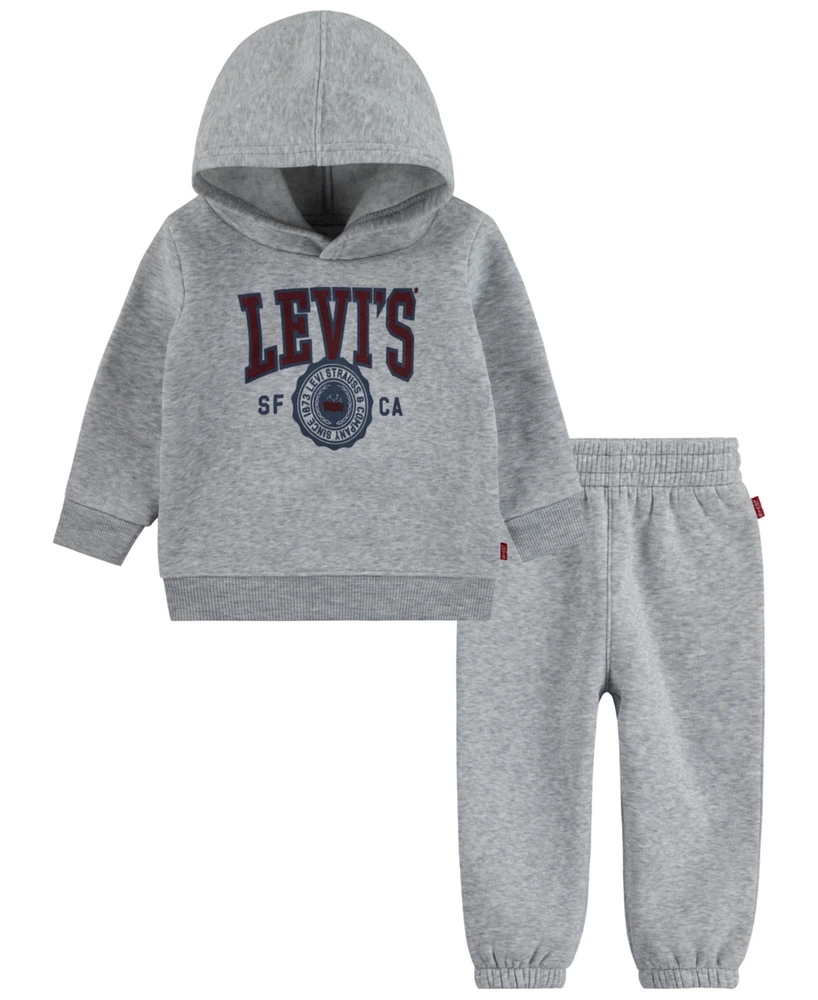 Levi's Toddler Boys 2-Piece Pullover Hoodie and Joggers Set