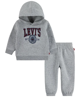 Levi's Toddler Boys 2-Piece Pullover Hoodie and Joggers Set