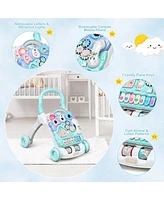 Slickblue Toddler Baby Sit-to-Stand Learning Walker Musical Toy