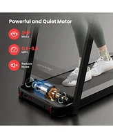 Folding Treadmill with Adjustable Height and App Control Space-Saving Exercise Machine for Home Fitness