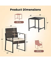 Skonyon 3 Pieces Modern Heavy Duty Patio Furniture Set with Coffee Table