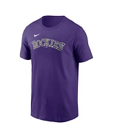 Nike Men's Charlie Blackmon Purple Colorado Rockies Fuse Name Number T-Shirt