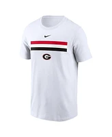 Nike Men's White Georgia Bulldogs Campus Pattern T-Shirt