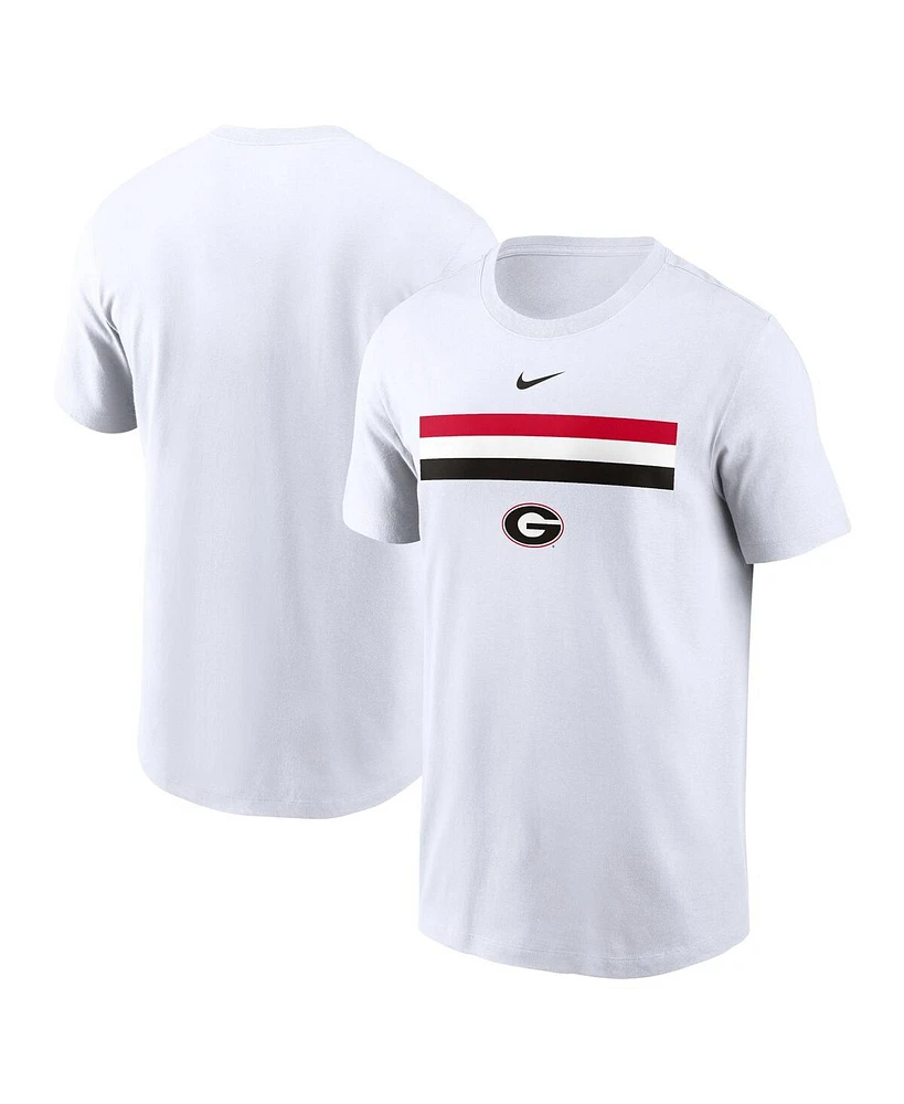 Nike Men's White Georgia Bulldogs Campus Pattern T-Shirt