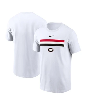 Nike Men's White Georgia Bulldogs Campus Pattern T-Shirt