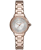 Emporio Armani Women's Rose Gold-Tone Stainless Steel Bracelet Watch 32mm
