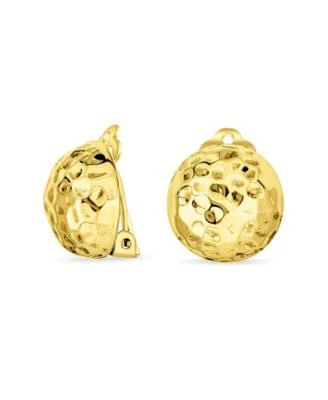 Bling Jewelry Dome Ball Clip On Button Earrings Oxidized Silver With Brass Clip Non Pierced Ears