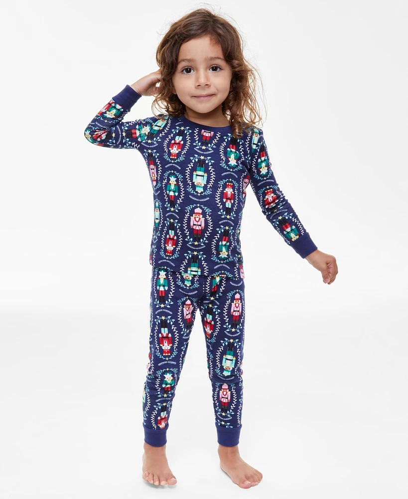 Holiday Lane Toddler Nutcracker Mix It Cotton Snug Fit Matching Family Pajamas Set, Created for Macy's