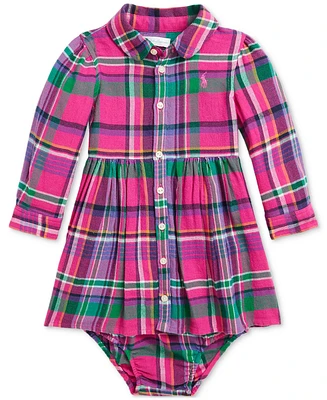 Polo Ralph Lauren Baby Girls Cotton Plaid Twill Dress