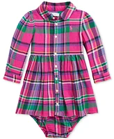 Polo Ralph Lauren Baby Girls Cotton Plaid Twill Dress