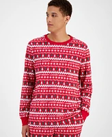 Holiday Lane Men's Merry Mix It Cotton Matching Family Pajamas Set, Created for Macy's