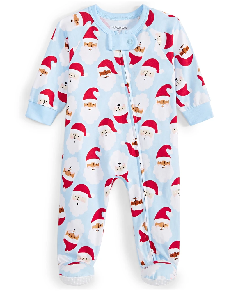 Holiday Lane Infant Santa Cotton Matching Family Pajamas Onesie, Created for Macy's