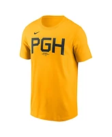 Nike Men's Roberto Clemente Gold Pittsburgh Pirates City Connect Fuse Name Number T-Shirt