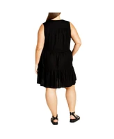 City Chic Women's Saddie Dress