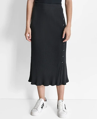 Dkny Women's Ribbed Flare Skirt