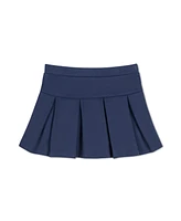 Hope & Henry Baby Girls Ponte Drop Waist Pleated Uniform Skort