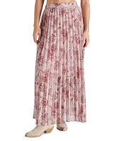 Steve Madden Women's Coppola Floral Pleated Maxi Skirt