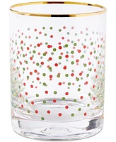 Spode Christmas Tree Polka Dot Double Old-Fashioned Glasses, Set of 4