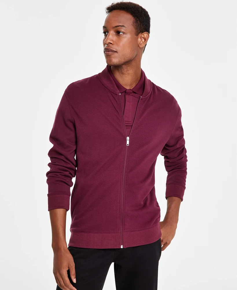 Alfani Men's Pique Knit Bomber Jacket, Created for Macy's