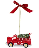 Spode Christmas Tree Fire Truck & Tree Ornament