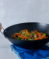 Sedona Kitchen Carbon Steel Nonstick Helper Handle 14" Wok