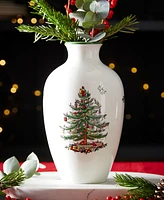 Spode Christmas Tree Posy Vase, 10"