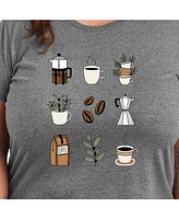 Hybrid Apparel Coffee Grid Plus Graphic Tee