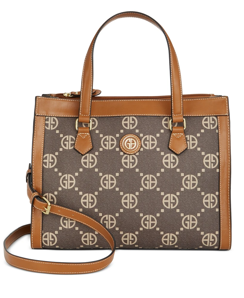 Giani Bernini Monogram Medium Signature Book Tote, Created for Macy's