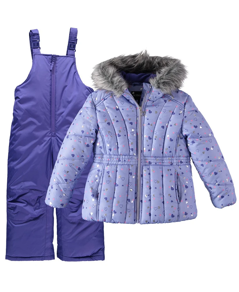 S Rothschild & Co Baby Girls Foil Print Jacket Snowsuit