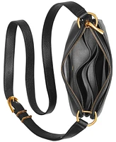 Donna Karan New York Glenwood Zippered Leather Crossbody with Tassel Detail