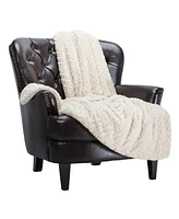 Chanasya Premium Soft Cloud Faux Fur Throw Blanket - Plush, Sherpa & Minky 50" x 65” Orange