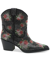 Wild Pair Lacey Floral Bling Booties, Created for Macy's