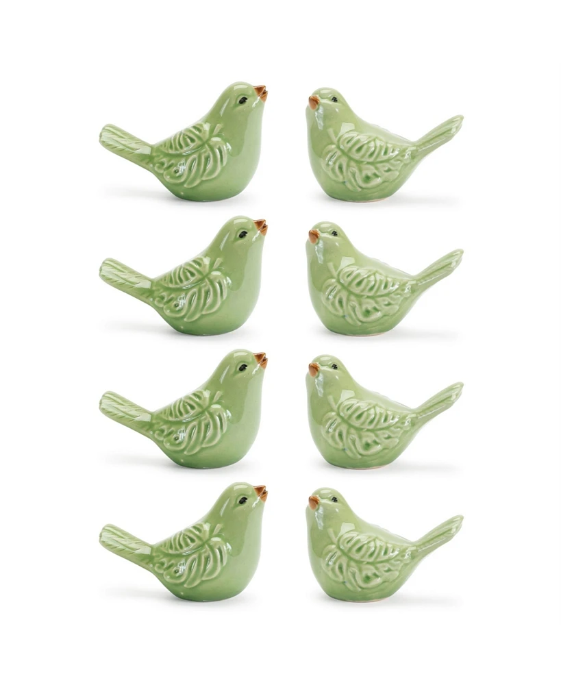 Slickblue Bird Figurine Set of 8 Delightful Decorative Accents for Any Space