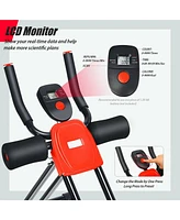 Givimo Foldable Adjustable Core Abdominal Trainer with 3 Adjustable Resistance and Lcd Display