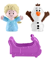 Disney Frozen Arendelle Sledding Adventures Little People Toddler Playset with 2 Figures - Multi