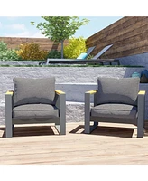 Aoodor Kepa Patio Dining Armchair (Set of 2)