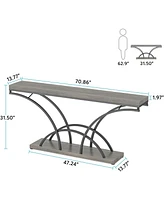 Tribesigns 70.9-Inch Narrow Sofa Table, Extra Long Console Tables for Entryway, Tv Console Behind Couch Table with Stylish Metal Frame for Living Room