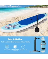 Skonyon 10 Feet Inflatable Stand Up Paddle Board with Adjustable Paddle Pump