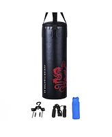 Vebreda 5 Pieces 40Lbs Filled Punching Boxing Set with Jump Rope and Gloves