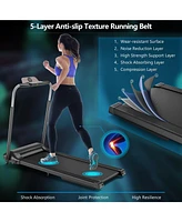 Compact Folding Treadmill with Touch Screen App Control