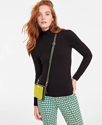 On 34th Women's Ribbed Mock Neck Long-Sleeve Top, Created for Macy's