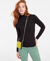 On 34th Women's Ribbed Mock Neck Long-Sleeve Top, Created for Macy's